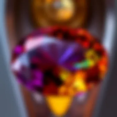 Close-up of October birthstone showcasing its vibrant hues