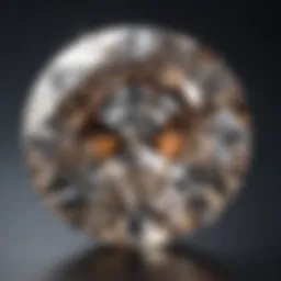 Close-up view of an Old European cut diamond showcasing its unique facets