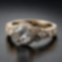 Elegant design of a diamond anniversary ring