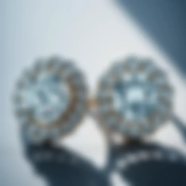 Comparison of platinum and 18K white gold side by side.