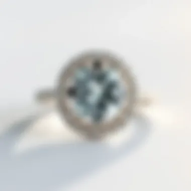 Elegant platinum ring showcasing its luster.