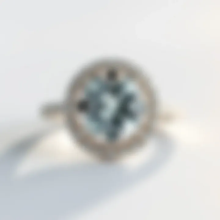 Elegant platinum ring showcasing its luster.