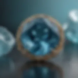 Natural aquamarine stone showcasing its vivid blue hue