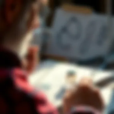 Artistic Inspiration Behind Topaz Jewelry An artist sketching a topaz ring design