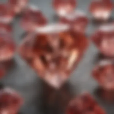 A visual representation of the geological origins of rosé diamonds highlighting their formation process