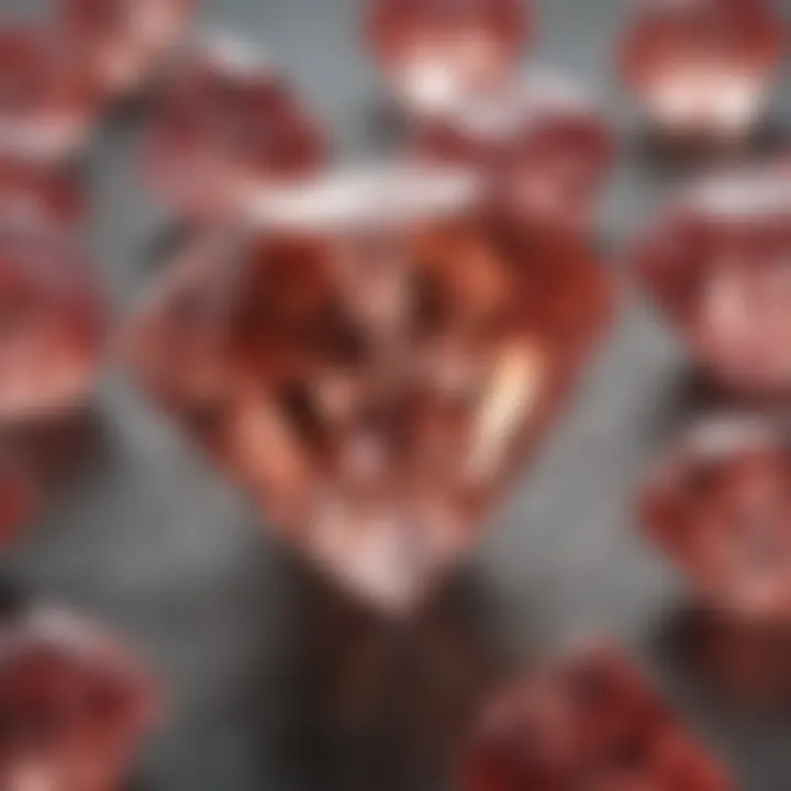 A visual representation of the geological origins of rosé diamonds highlighting their formation process