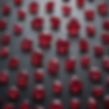 Quality Grades of Rough Rubies Detailed comparison of quality grades of rough rubies in a visual format