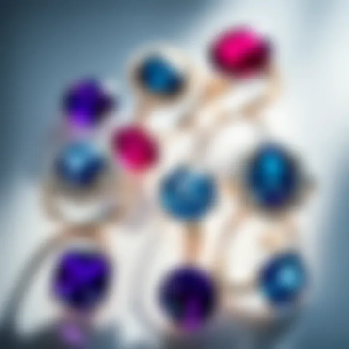 Diverse range of sapphires showcasing colors and characteristics