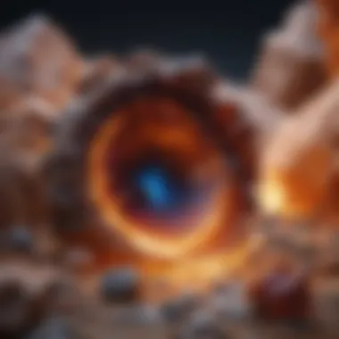 Geological Origins of Serendibite An illustration depicting the geological formation of Serendibite, revealing its origins.