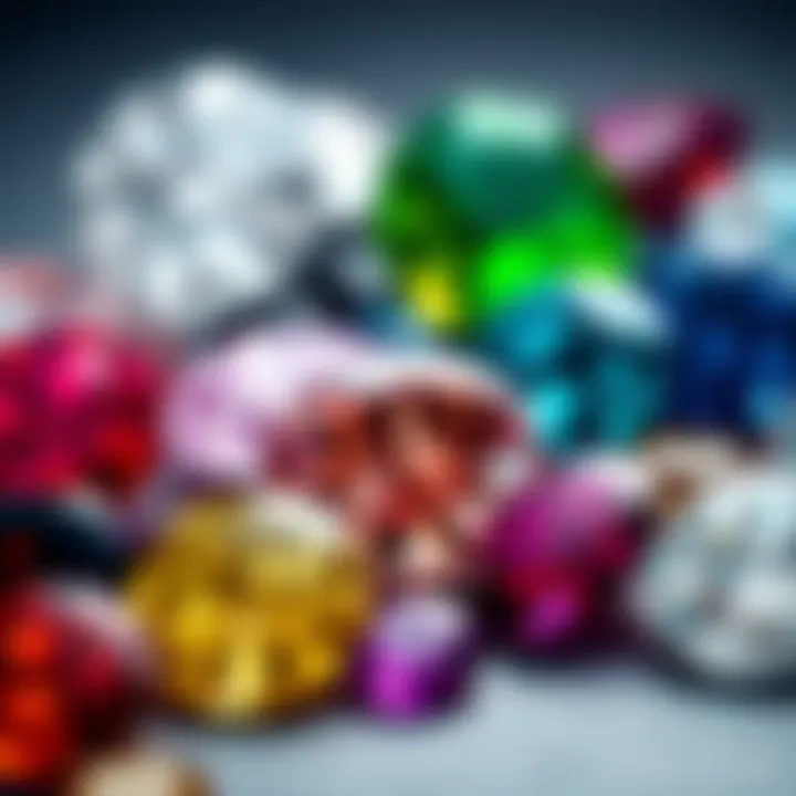 Assorted gemstones showcasing diamond-like brilliance