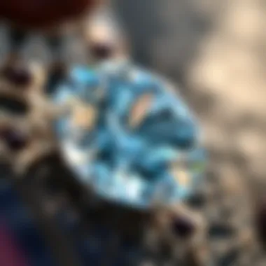 Close-up of a sparkling gemstone in natural light