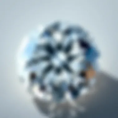 A stunning white diamond highlighting its clarity and brilliance