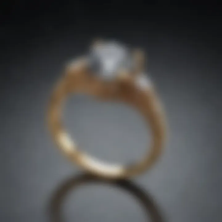 Symbolic representation of love and commitment illustrated through a solitaire ring