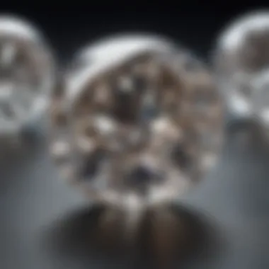 Clarity and Shine of Synthetic Diamonds Close-up view of synthetic diamonds showcasing their clarity