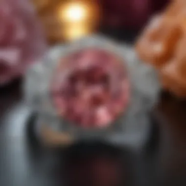 Beautifully crafted taaffeite engagement ring showcasing its unique color.