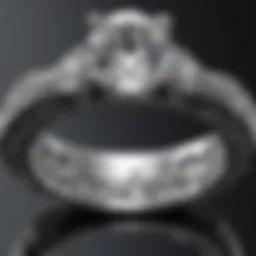 Elegant diamond anniversary ring with intricate band design