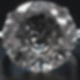 Close-up of a diamond ring under natural light