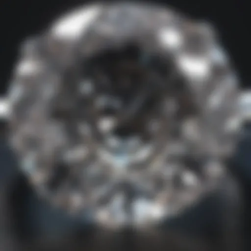 Close-up of a diamond ring under natural light