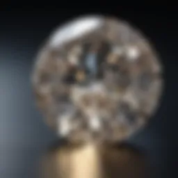 Close-up view of a diamond under natural light showcasing its brilliance
