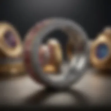 Materials Used in Crafting Solitaire Rings A selection of various materials used in crafting round solitaire thin band rings.