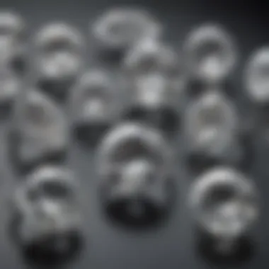 The Evolution of Diamond Cuts A historical illustration depicting the evolution of diamond cuts