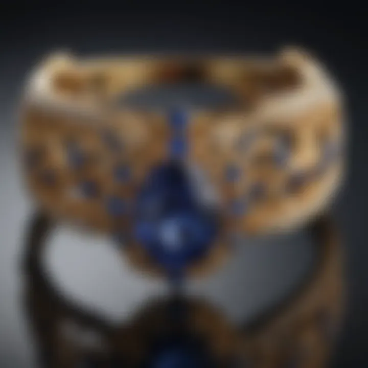 A beautifully crafted piece of jewelry featuring Thai sapphires, symbolizing elegance and artistry.