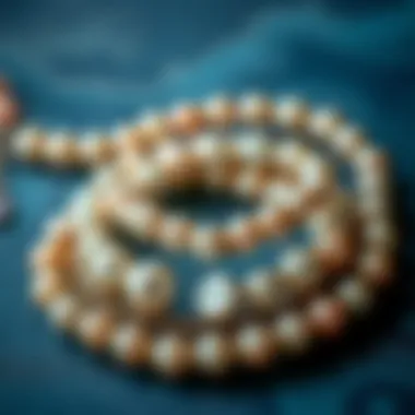 A historical artifact featuring colored cultured pearls, reflecting their significance in ancient cultures and traditions.