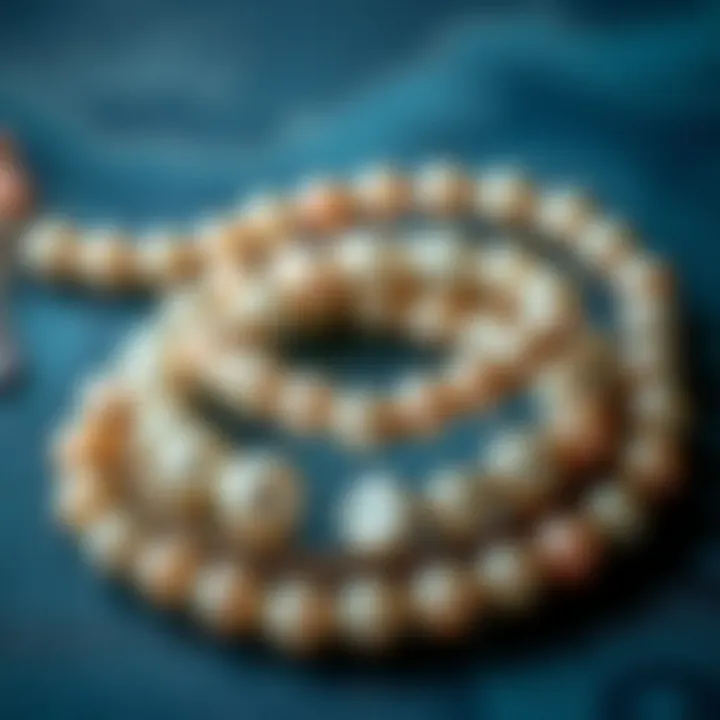 A historical artifact featuring colored cultured pearls, reflecting their significance in ancient cultures and traditions.