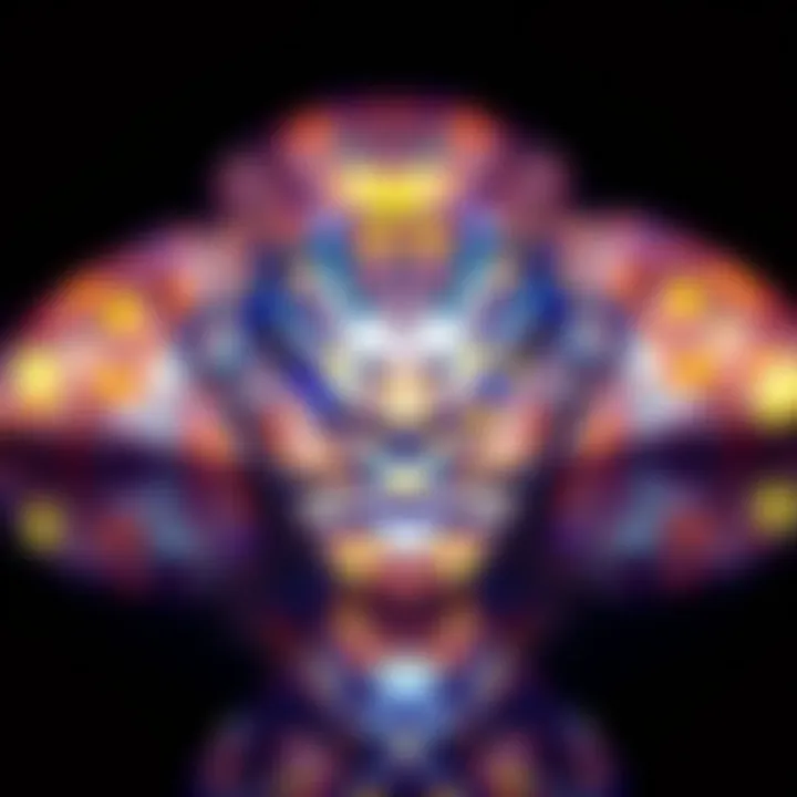 Artistic Glow of Diamonds Under UV Light Artistic representation of diamonds glowing under ultraviolet light