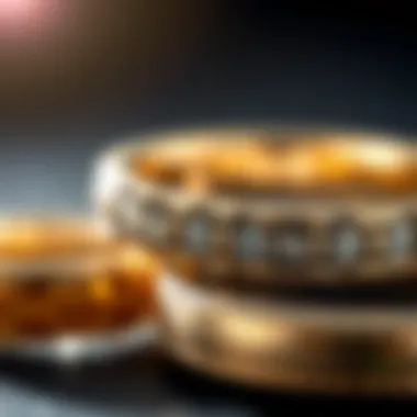 Exploring Wedding Band Materials Close-up of different wedding band materials and their properties