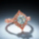 Intricate Design of an Engagement Ring Elegant engagement ring showcasing intricate design and quality craftsmanship.