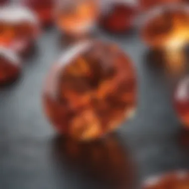 A close-up view of a November birthstone showcasing its vibrant color and clarity.