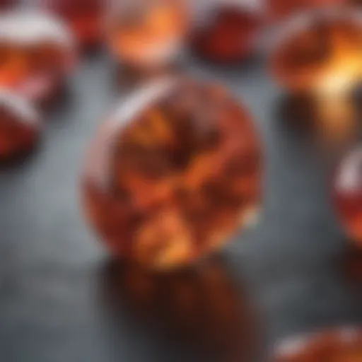 A close-up view of a November birthstone showcasing its vibrant color and clarity.