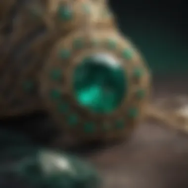 A historical depiction of emeralds in ancient civilizations, illustrating their cultural significance