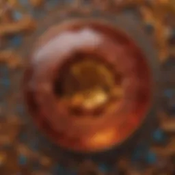 Close-up view of the November birthstone showcasing its intricate mineral patterns.