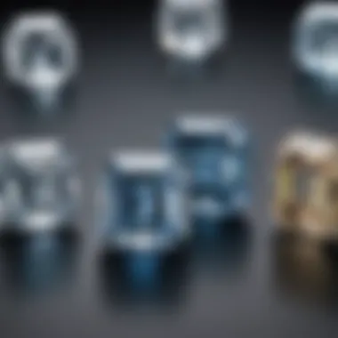 A historical representation of the Asscher Cut, illustrating its evolution over time