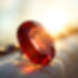 Vibrant representation of January's garnet