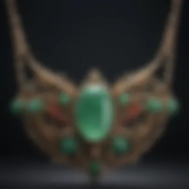 Artistry of Jade Craftsmanship Intricate jade necklace showcasing traditional craftsmanship