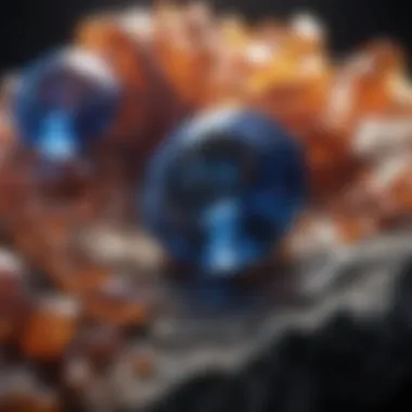 Natural Formation of Sapphires A natural formation of sapphires in their geological environment