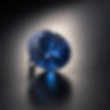 Close-up of a high-quality sapphire highlighting clarity.