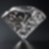 Close-up of a diamond showcasing its brilliance and clarity