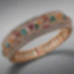 Close-up of an elegant tennis bracelet showcasing intricate design