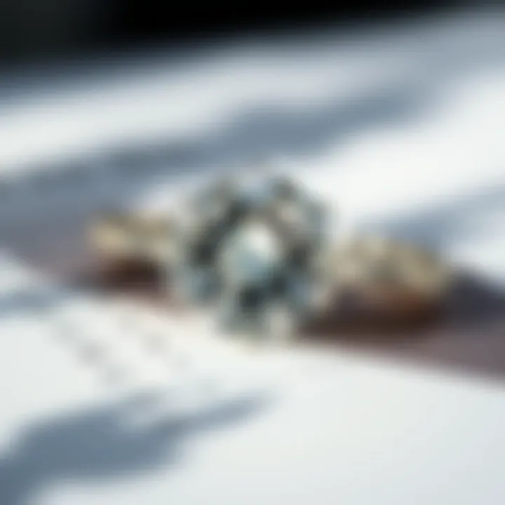 A chart illustrating the Four Cs of diamond grading: cut, color, clarity, and carat weight.