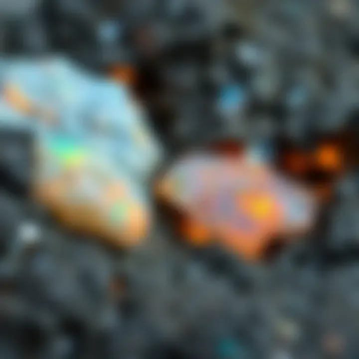 Geological formations illustrating the natural environment where opals are found.