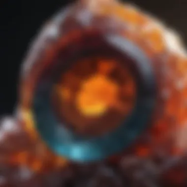 The Natural Form of Gemstones A close-up view of a rough gemstone revealing its unique geological characteristics.