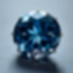 A stunning close-up of the Hope Diamond showcasing its deep blue hue and clarity.
