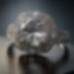 Close-up of a beautifully crafted engagement ring highlighting intricate details