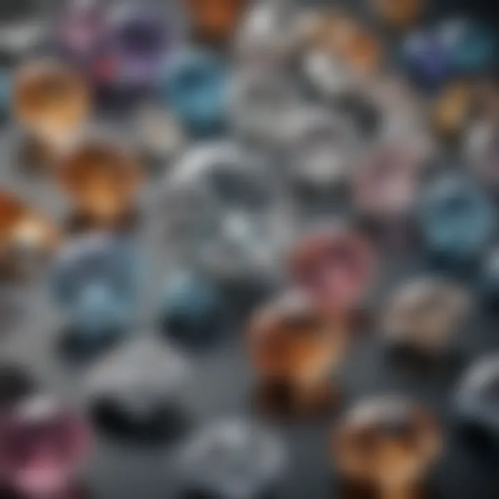 Illustration of various diamond types showcasing their unique characteristics and properties.