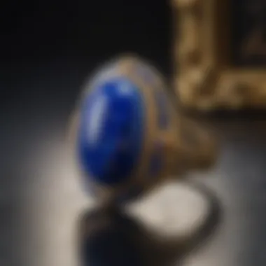 Historical artifacts featuring lapis lazuli, representing its significance in ancient cultures