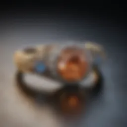 An antique engagement ring showcasing intricate craftsmanship